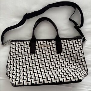 Chocolate brown, beige and White Women's Bag